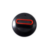 Knob, Black with Red Accent