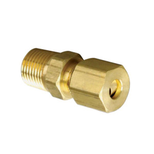 Male Connector, Brass - 3/16" x 1/8"