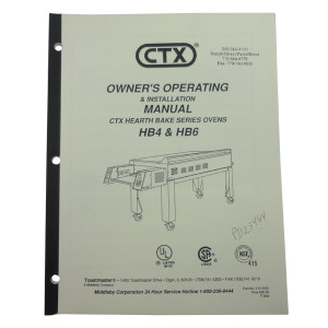 OWNER'S OPERATING MANUAL CTX HB4 & HB6